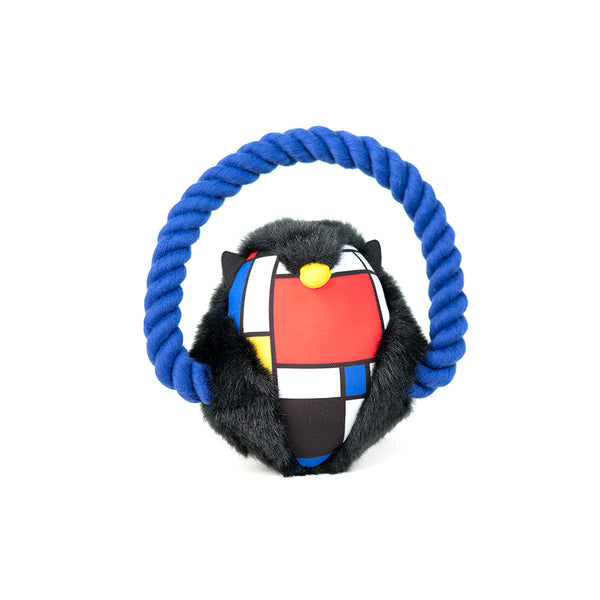 Mondrian Inspired Owl on a Rope